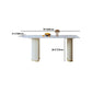 Sintered Stone Dining Table Traditional Luxury White Table for Kitchen