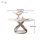 Pedestal Casual Dining Table Round Table for Home Kitchen Desk Clearhalo 'Dining Tables & Seating' 'Dining Tables' 'dining_table' 'furn' 'furn_dining_table' 'Furniture' 'Kitchen & Dining Furniture' 1200x1200_dc6baeb5-8f6e-481f-894f-1c8df56766e5