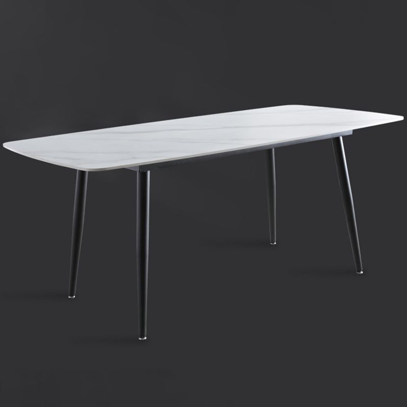 Industrial Standard Kitchen Dining Table Sintered Stone Rectangle Dining Table with 4 Legs Base Clearhalo ' dining_table' 'Dining Tables & Seating' 'Dining Tables' 'furn' 'furn_dining_table' 'Furniture' 'furniture_dining_table' 'Kitchen & Dining Furniture' 'kitchen&dining_furn' 'kitchen' 'kitchen_dining_table' 1200x1200_dc6c504b-2d12-4109-b5a5-bbca7ed416ab