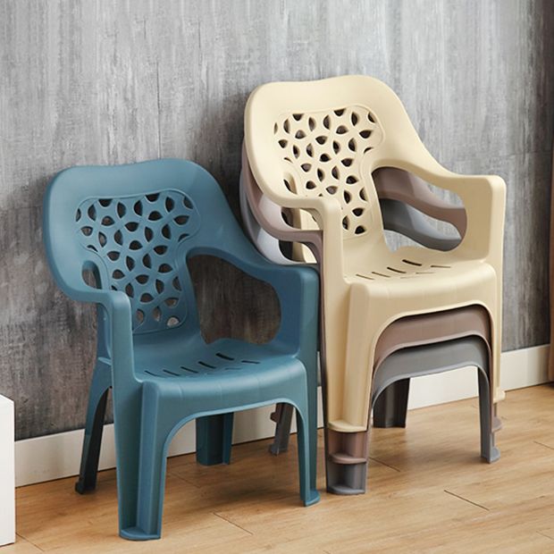 Indoor Modern Dining Armchair Stackable Home Plastic Dining Arm Chairs Clearhalo ' kitchen&dining_furn' 'Dining Chairs' 'Dining Tables & Seating' 'dining_chair' 'furn' 'furn_dining_chair' 'Furniture' 'furniture_dining_chair' 'Kitchen & Dining Furniture' 'kitchen' 1200x1200_dc6da3e2-dc25-44b9-804e-9ce10ee34e06