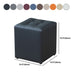 Modern Water Cube Stain Resistant Solid Color Leather Indoor Pouf