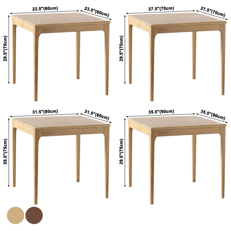 Square Wood Color Dining Table Oak Solid Wood Table Industrial with 4 Legs Clearhalo ' dining_table' 'Dining Tables & Seating' 'Dining Tables' 'furn' 'furn_dining_table' 'Furniture' 'furniture_dining_table' 'Kitchen & Dining Furniture' 'kitchen&dining_furn' 'kitchen' 'kitchen_dining_table' 1200x1200_dc6f6ff0-5fca-4489-b70b-785fe899f0d0