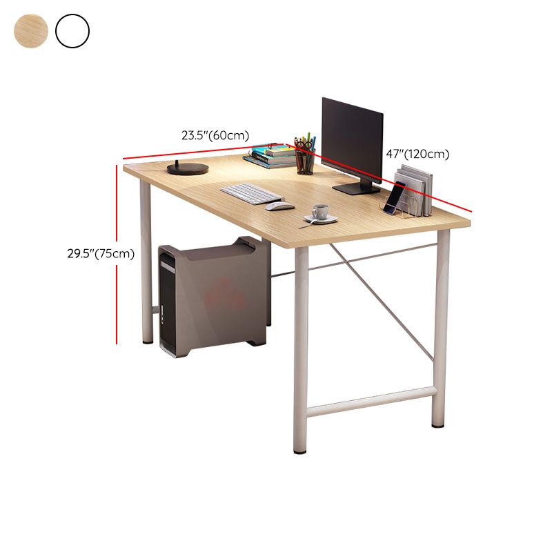 Rectangular Contemporary Office Desk Wooden Antique Finish Computer ...