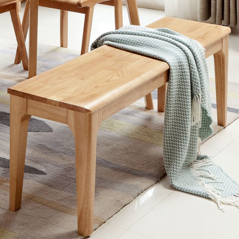 Panca per casa contemporanea in legno massiccio 17,7 "Banca posti a sedere in altezza con gambe
