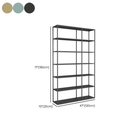 Scandinavian Etagere Bookcase Metal Open Back Bookshelf with Shelves