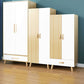 Engineered Wood Armoire for Home Modern Cabinet with Wooden Legs