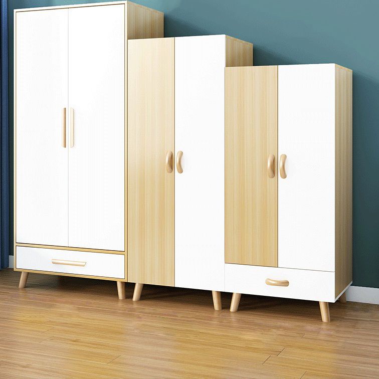 Engineered Wood Armoire for Home Modern Cabinet with Wooden Legs