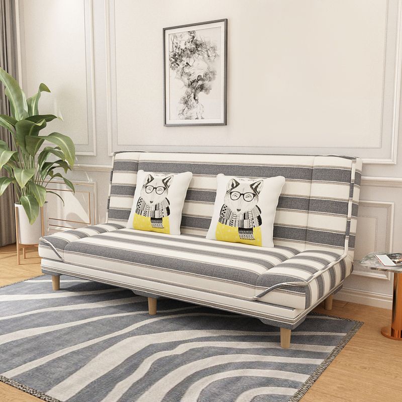 Tight Back 70.87" W √ó 23.62" D √ó 31.50" H Linen Armless Sofa with Foldable Clearhalo 'furn' 'furn_sofas' 'Furniture' 'furniture_sofas' 'kitchen' 'kitchen_sofas' 'Living Room Furniture' 'Sofa' 'sofas' 1200x1200_dc742c05-3fd2-4290-a6a2-94f2b502cdb7
