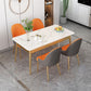 Modern Rectangle Dining Table Sintered Stone Top 4 Iron Legs Dining Room Table Clearhalo 'Dining Tables & Seating' 'Dining Tables' 'dining_table' 'furn' 'furn_dining_table' 'Furniture' 'Kitchen & Dining Furniture' 1200x1200_dc744bbd-b94e-4c15-9ada-2cbc2aa84503
