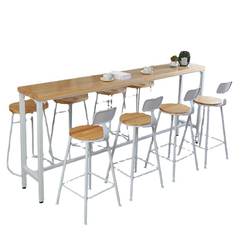 Contemporary Bar Table Rectangle Solid Wood Pub Table for Indoor Clearhalo 'Bar Furniture' 'Bar Tables' 'bar_tables' 'furn' 'furn_bar_tables' 'Furniture' 'Kitchen & Dining Furniture' 1200x1200_dc747735-82fd-46d8-a269-b871145a48d9