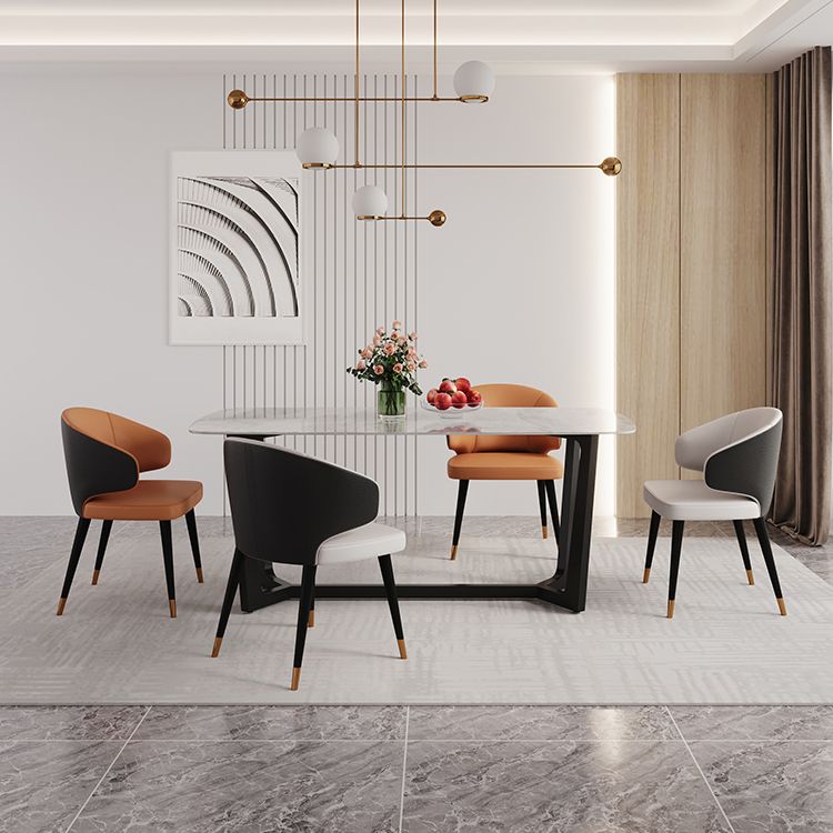 1/5/6/7 Pieces Sintered Stone Dining Table Set Rectangular Dining Room Table Clearhalo 'Dining Room Sets' 'Dining Tables & Seating' 'dining_room_set' 'furn' 'furn_dining_room_set' 'Furniture' 'furniture_dining_room_set' 'Kitchen & Dining Furniture' 1200x1200_dc768d0b-0222-4d68-a1e6-612fa694ab6a