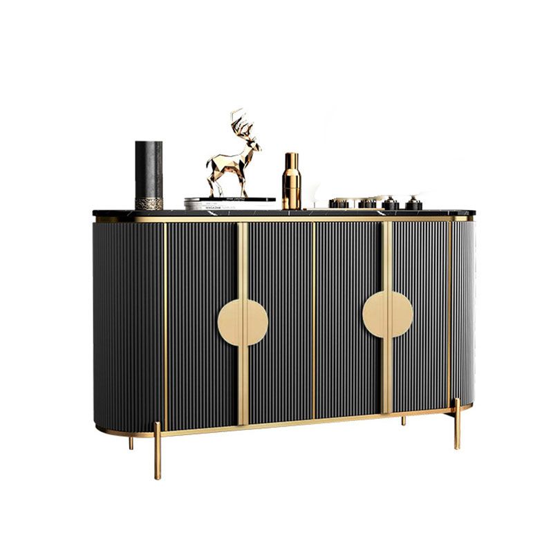 Technischer Holzbuffet Ständer mit Schränken Glam Buffet Sideboard