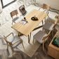 Modern Furniture Set 1/4/7 Pieces Rectangle Table Set with Solid Wood Dining Chairs