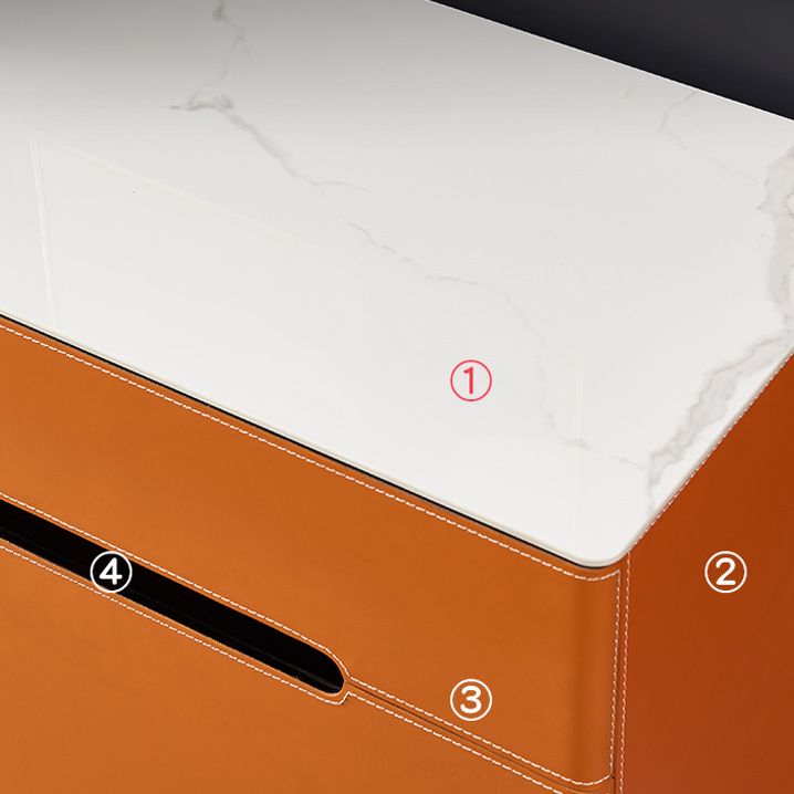 Contemporaneo con cassetto tavolo da toeletta a specchio illuminato per camera da letto metallico