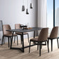 Rectangle Black Industrial Dining Table Pine Solid Wood Table with Trestle Base Clearhalo ' dining_table' 'Dining Tables & Seating' 'Dining Tables' 'Furniture' 'furniture_dining_table' 'Kitchen & Dining Furniture' 'kitchen&dining_furn' 'kitchen' 'kitchen_dining_table' 1200x1200_dc78b363-51a8-4544-abb4-99dabd6135bc