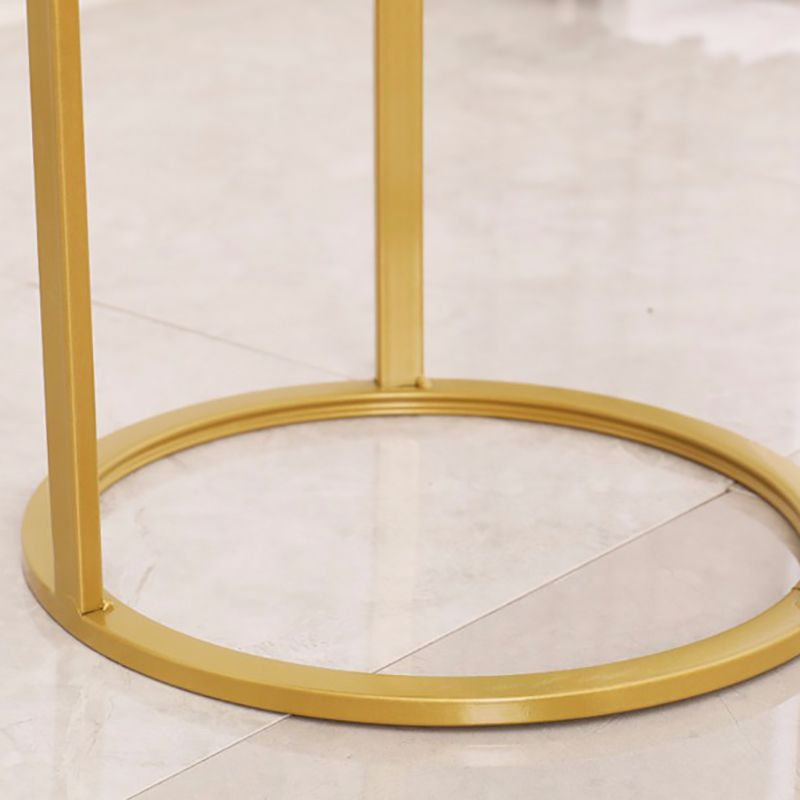 Mildew Resistant Ottoman Plain Velvet Contemporary Round Metal Frame Ottoman Clearhalo 'furn' 'furn_ottomans_poufs' 'Furniture' 'Living Room Furniture' 'Ottomans & Poufs' 'ottomans_poufs' 1200x1200_dc794ee2-81ab-4c7e-b9be-82835aa4cd0a