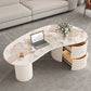 Slate Coffee Table with 2 Legs Modern Coffee Cocktail Table with Drawer Clearhalo 'Coffee & Accent Tables' 'Coffee Tables' 'coffee_tables' 'furn' 'furn_coffee_tables' 'Furniture' 'Living Room Furniture' 1200x1200_dc797ced-75e0-4f93-83f2-0cd0e6f6feff