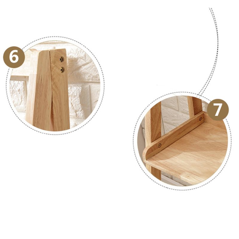 Contemporary Shelves Included Bookshelf Wooden Ladder Bookcase Clearhalo 'Bookcases' 'furn' 'furn_bookcases' 'Furniture' 'Office Furniture' 1200x1200_dc7ad1e2-bed9-4231-911e-8a8b334cdc44