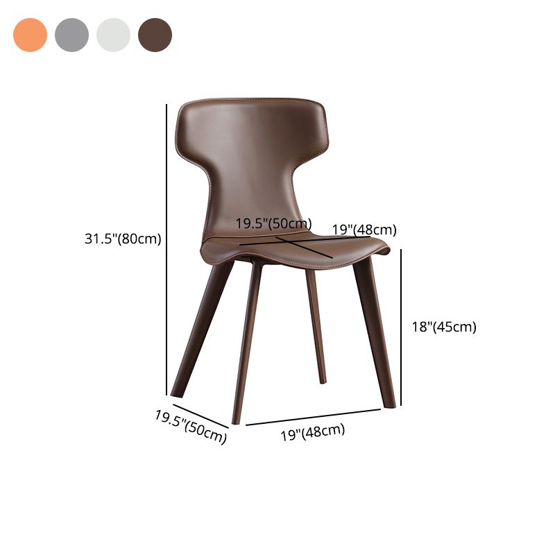 Contemporary Metal Dining Room Chairs Leather Dining Chairs (Set of 2) Clearhalo ' kitchen&dining_furn' 'Dining Chairs' 'Dining Tables & Seating' 'dining_chair' 'furn' 'furn_dining_chair' 'Furniture' 'furniture_dining_chair' 'Kitchen & Dining Furniture' 'kitchen' 1200x1200_dc7aeb3a-576f-4a6f-8bb9-65ecc8005c0b