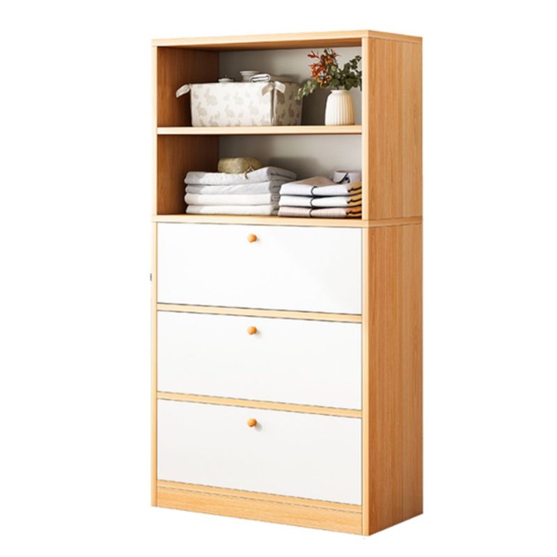 Modern Wood Accent Chest 3.77" Wide with Drawers and 1 Shelf