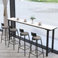 White Modern Style Bar Table in Faux Marble and Metal Milk Tea Shop Bar Table Clearhalo 'Bar Furniture' 'Bar Tables' 'bar_tables' 'furn' 'furn_bar_tables' 'Furniture' 'furniture_bar_tables' 'Kitchen & Dining Furniture' 1200x1200_dc7d8bcc-de56-4210-86b1-51543950f32d