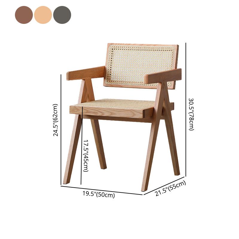 Solid Wood Dining Arm Chairs Indoor-Outdoor Open Back Chair for Kitchen Clearhalo ' kitchen&dining_furn' 'Dining Chairs' 'Dining Tables & Seating' 'dining_chair' 'furn' 'furn_dining_chair' 'Furniture' 'furniture_dining_chair' 'Kitchen & Dining Furniture' 'kitchen' 1200x1200_dc7e3690-9d34-408a-8f83-1914a238f479