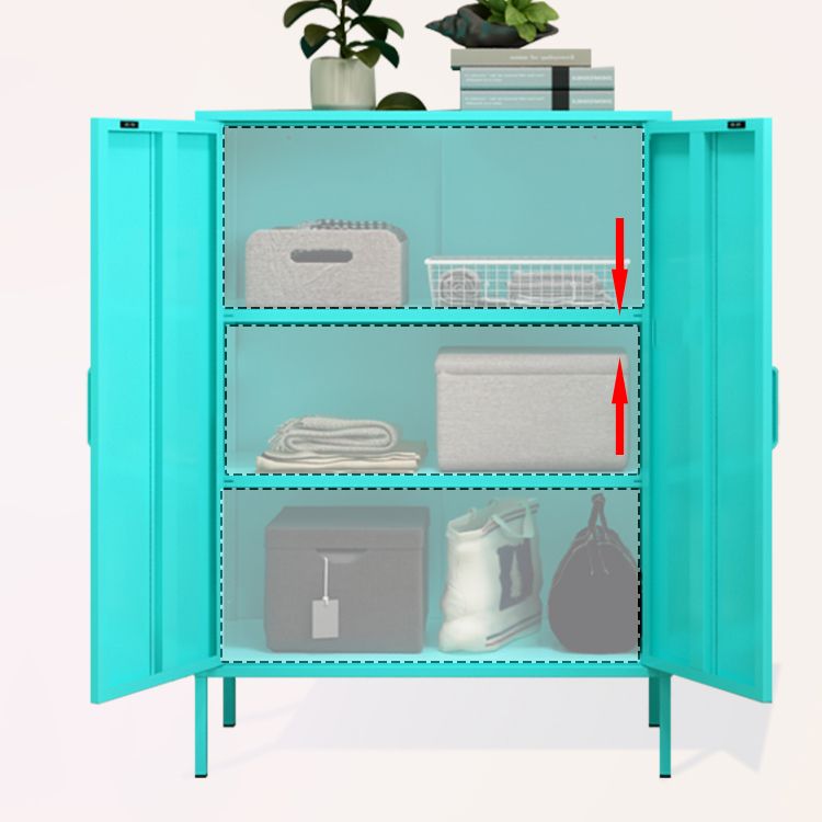 40 "H Steel Kitchen Sideboard Schrank moderner Buffet -Serverschrank mit Speicher