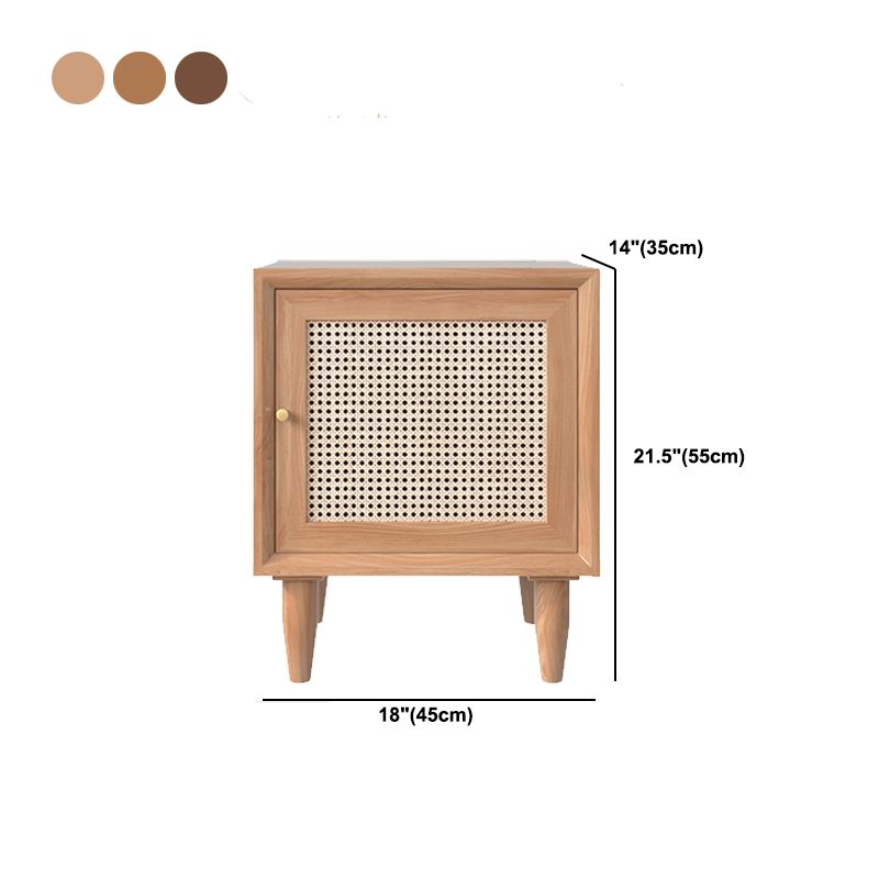 Rattan -Bett Nachttisch moderner minimalistischer Nachttisch mit Beinen