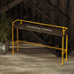 Industrial Black Wood Bar Table with Rectangle Table Top Yellow Trestle Table - 42" H Clearhalo 'Bar Furniture' 'Bar Tables' 'bar_tables' 'furn' 'furn_bar_tables' 'Furniture' 'furniture_bar_tables' 'Kitchen & Dining Furniture' 1200x1200_dc7f79e1-7e32-481a-bc20-5f905df1f462