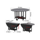 Foldable Wooden Top Table Extendable Round Table in Black (only table) Clearhalo ' dining_table' 'Dining Tables & Seating' 'Dining Tables' 'Furniture' 'furniture_dining_table' 'Kitchen & Dining Furniture' 'kitchen&dining_furn' 'kitchen' 'kitchen_dining_table' 1200x1200_dc80f5f4-db28-4788-9047-df5a8cf5b3fb