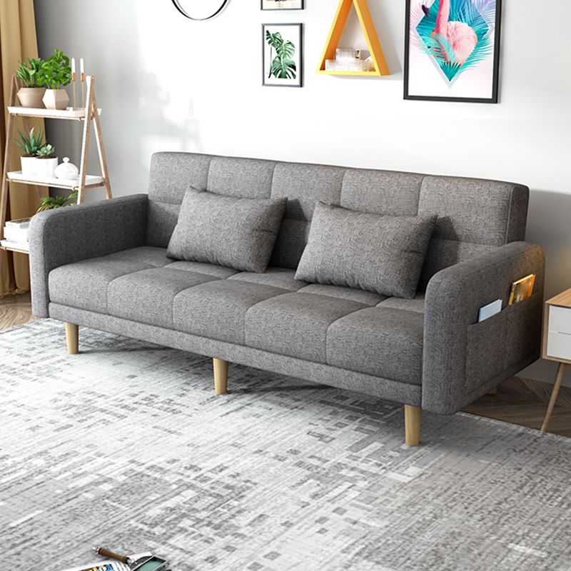 Modern Linen Tufted Sofa Bed 31"H Convertible Sofa with Square Arm Clearhalo 'furn' 'furn_sofas' 'Furniture' 'furniture_sofas' 'Living Room Furniture' 'Sofa' 'sofas' 1200x1200_dc81bb11-809e-47bf-87f3-3b0c9d0f6a9f