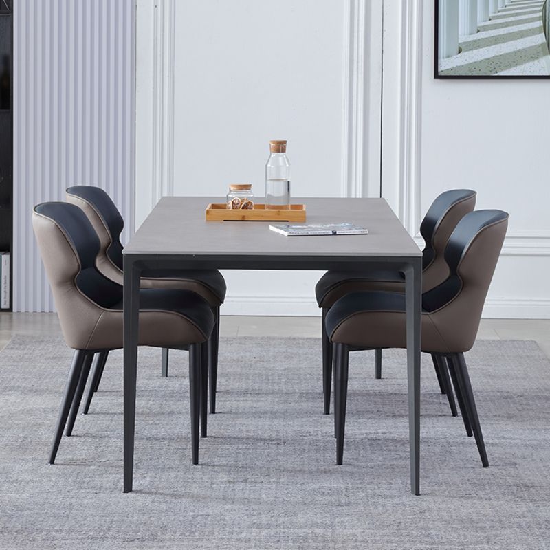 Ensemble de Table à manger en pierre frittée, 1/4/5 pièces, chaises à manger modernes à oreilles