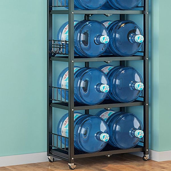 Modern Style Bookshelf Metal Open Back Folding Bookcase for Office