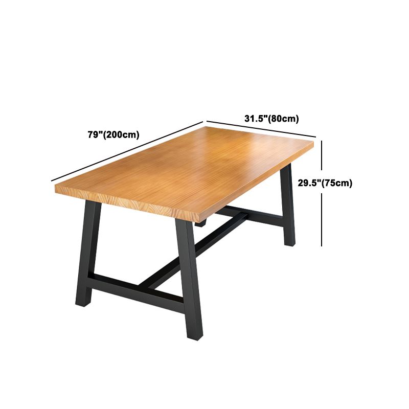 Juego de comedor industrial de 1/2/7 piezas, juego de comedor interior rectangular de madera maciza