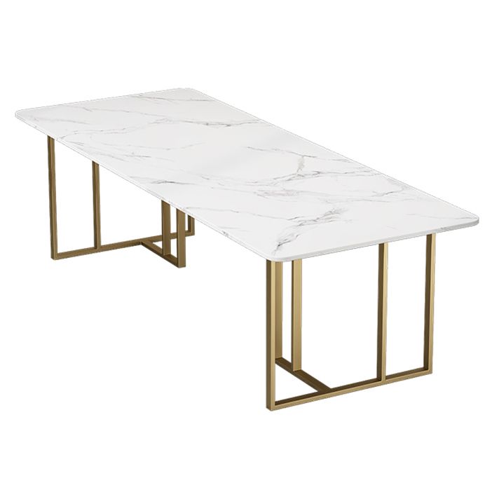 Minimalist Rectangle Shape Dining Table Sintered Stone Standard Dining Table for Kitchen Clearhalo ' dining_table' 'Dining Tables & Seating' 'Dining Tables' 'furn' 'furn_dining_table' 'Furniture' 'furniture_dining_table' 'Kitchen & Dining Furniture' 'kitchen&dining_furn' 'kitchen' 'kitchen_dining_table' 1200x1200_dc8572d1-8466-4708-bf12-8e16a045352f