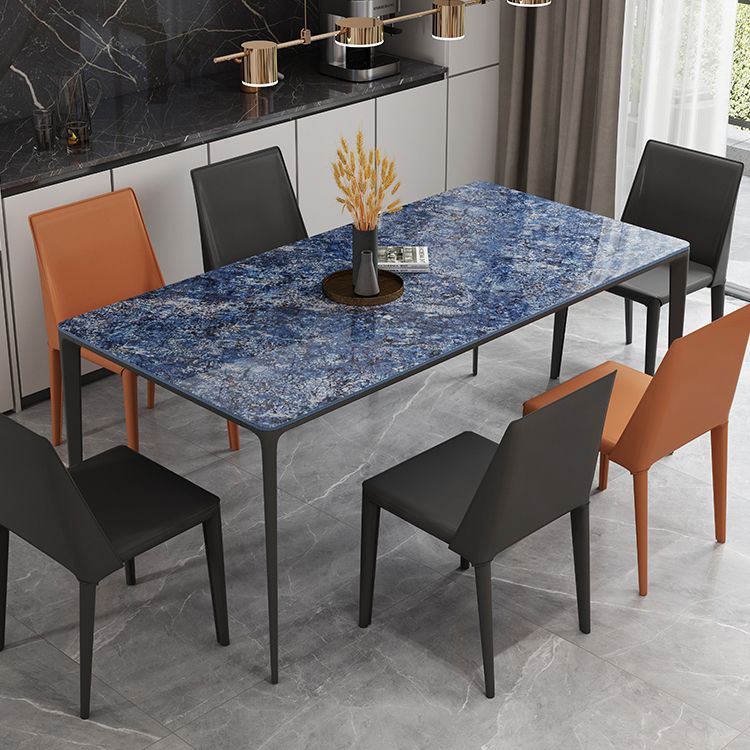 Sintered Stone Dining Table Industrial 4 Legs Base Rectangle Table for Home Clearhalo ' dining_table' 'Dining Tables & Seating' 'Dining Tables' 'furn' 'furn_dining_table' 'Furniture' 'furniture_dining_table' 'Kitchen & Dining Furniture' 'kitchen&dining_furn' 'kitchen' 'kitchen_dining_table' 1200x1200_dc869284-f9a4-4015-a997-94e0f95b152d