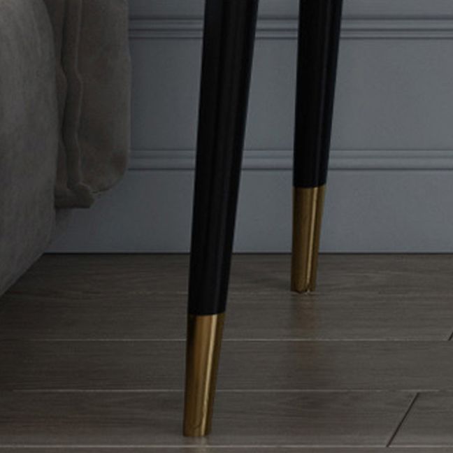 Glam houten framekrandtafel leisteen top ijdelheid met laden