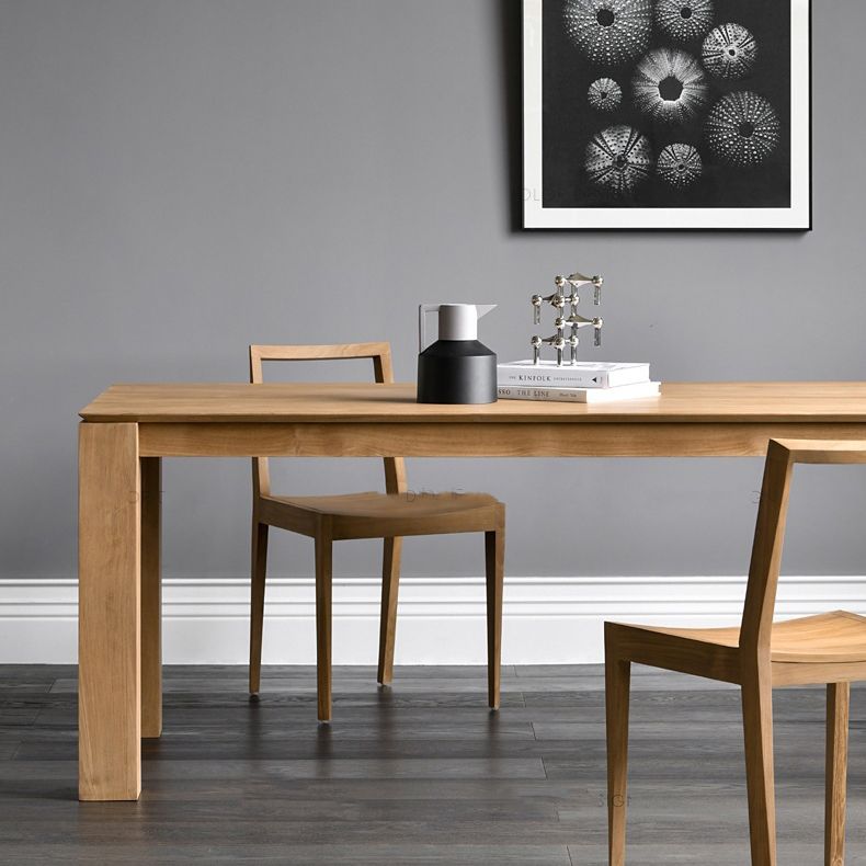 Tavolo da pranzo moderno rettangolo in legno 4 gambe tavolo per sala da pranzo