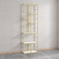 Glam Engineered Wood Bookshelf Open Back Standard Bookcase with Shelves