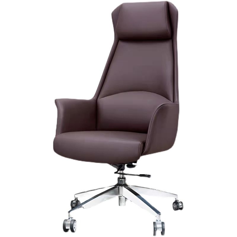 High Back Leather Management Office Chair Executive Swivel Office Chair Clearhalo 'furn' 'furn_office_chair' 'Furniture' 'Office Chairs' 'Office Furniture' 'office_chair' 1200x1200_dc87800f-3b85-41dc-96d0-10c5cda260f6