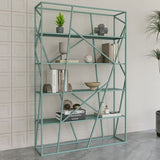 Metal Ladder Shelf Bookcase Modern Vertical Open Back Book Shelf Clearhalo 'Bookcases' 'furn' 'furn_bookcases' 'Furniture' 'Office Furniture' 1200x1200_dc886559-b4b7-41b7-9192-268efe198606