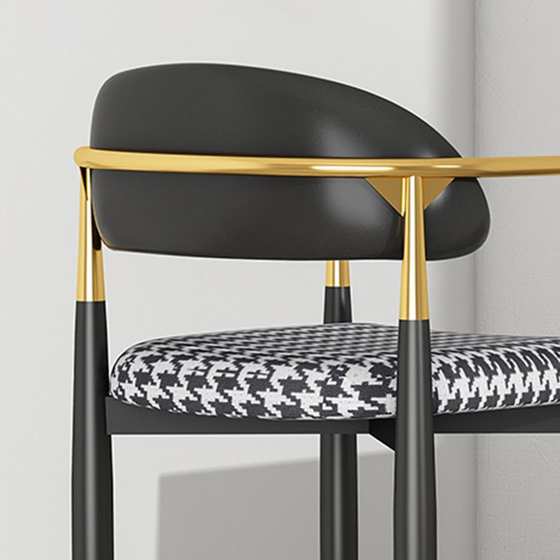 Contemporary Style Dining Chairs Dining Arm Open Back Chairs with Metal Legs Clearhalo ' kitchen&dining_furn' 'Dining Chairs' 'Dining Tables & Seating' 'dining_chair' 'furn' 'furn_dining_chair' 'Furniture' 'furniture_dining_chair' 'Kitchen & Dining Furniture' 'kitchen' 1200x1200_dc88b473-d3d8-4848-aac2-62a745f585d6