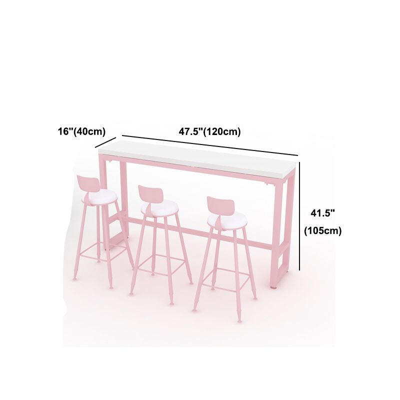 Stone Bar Dining Table Modern Rectangle Bar Table with Trestle Pedestal for Cafe Clearhalo 'Bar Furniture' 'Bar Tables' 'bar_tables' 'furn' 'furn_bar_tables' 'Furniture' 'furniture_bar_tables' 'Kitchen & Dining Furniture' 1200x1200_dc895710-bcb1-42b0-8dbf-cd2fd40c63e1