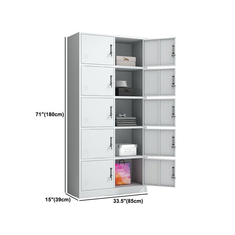 Gabinete de metal blanco para baños gabinete de almacenamiento contemporáneo con puerta con bisagras