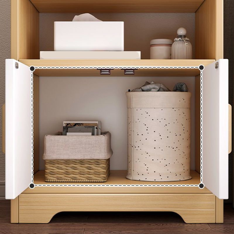 Armoire en bois d'imitation moderne 31 pouces H Open Rangement de nuit avec portes
