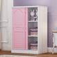 Modern Style Wardrobe Wood 2-Door Wardrobe Closet for Bedroom