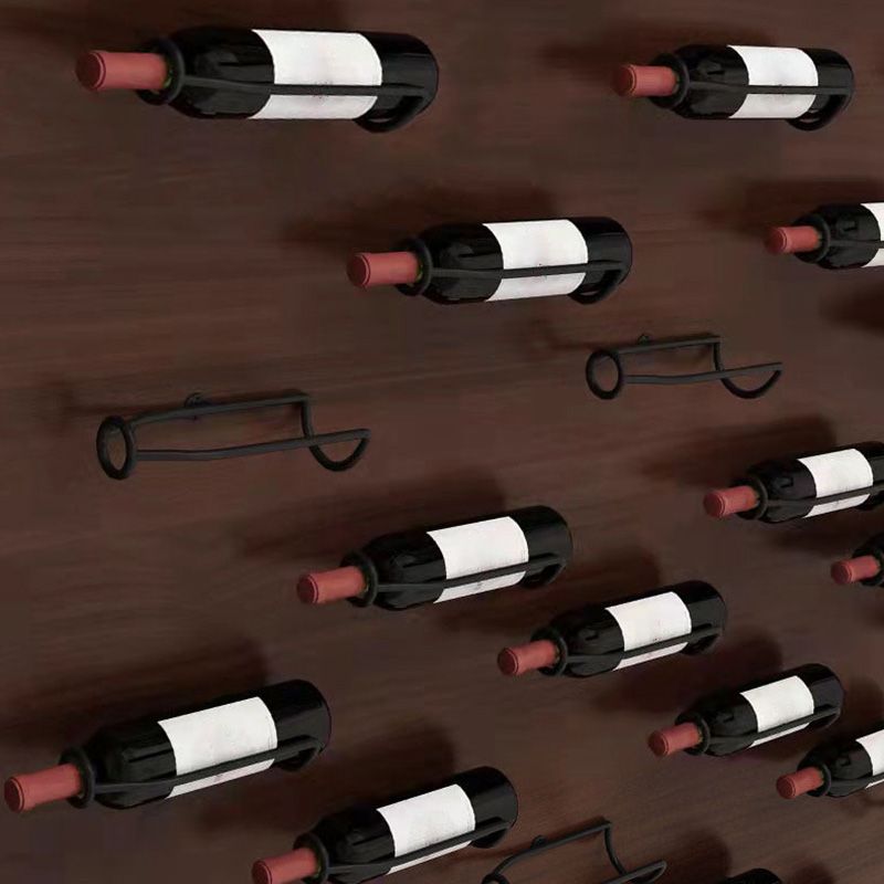 Wall Mounted Metal Modern Wine Bottle Holder in Brown/Gold/Black Clearhalo 'furn' 'furn_wine_racks' 'Furniture' 'Kitchen & Dining Furniture' 'Wine Racks' 'wine_racks' 1200x1200_dc8adaa3-4d21-4541-9c3b-4e3400a429d3