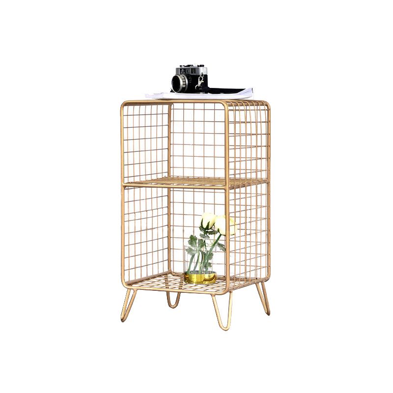 ベッドルーム用のメタルベッドナイトスタンドオープンストレージベッドサイドキャビネット