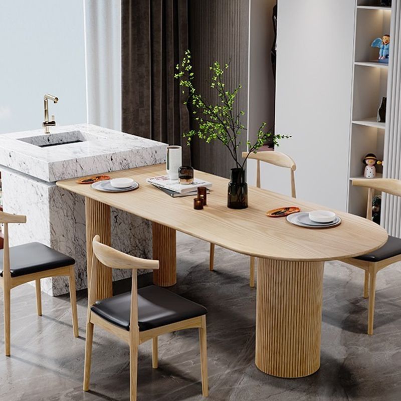 Modern Free Form Dining Table for Home Solid Wood Dinette Table Clearhalo 'Dining Tables & Seating' 'Dining Tables' 'dining_table' 'furn' 'furn_dining_table' 'Furniture' 'Kitchen & Dining Furniture' 1200x1200_dc8cd60c-b469-4584-a51c-5d797d832483