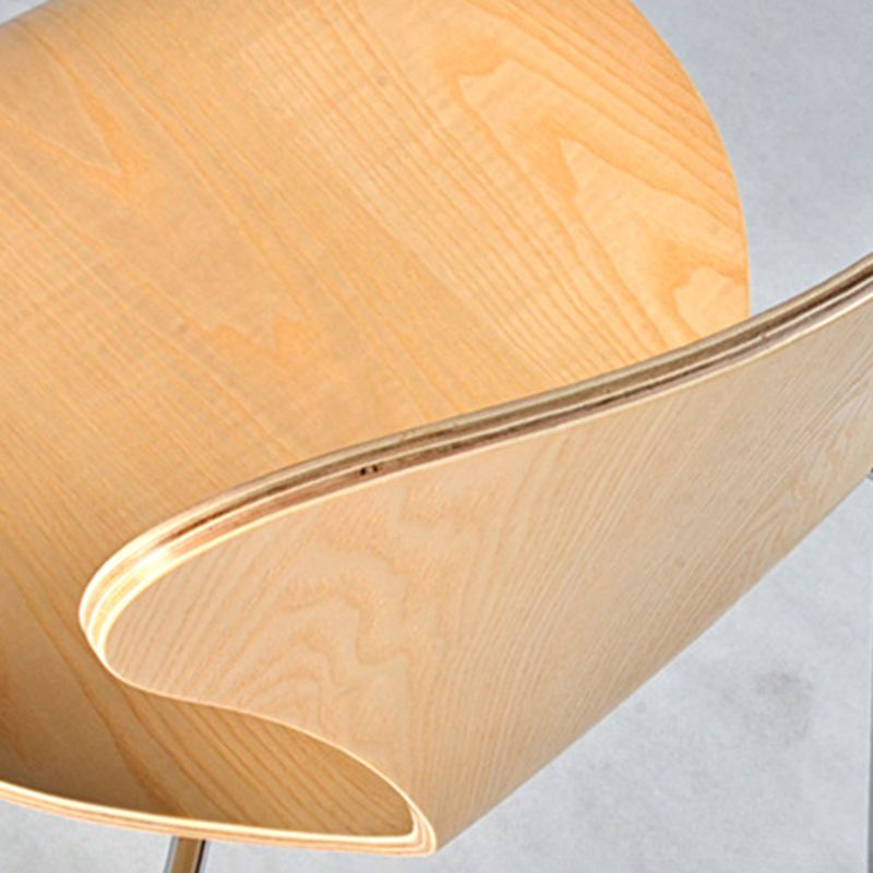 Contemporary Home Side Chair Wingback Wood Dining Room Chair with Metal Legs Clearhalo ' kitchen&dining_furn' 'Dining Chairs' 'Dining Tables & Seating' 'dining_chair' 'furn' 'furn_dining_chair' 'Furniture' 'furniture_dining_chair' 'Kitchen & Dining Furniture' 'kitchen' 1200x1200_dc8d735a-79d1-4c85-97a8-59946419807c